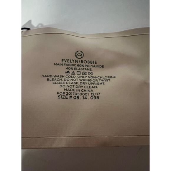 NWT Evelyn & Bobbie Women's Everyday Bustier Strapless Bra Cream 08.14.098 (36D) - Picture 6 of 13